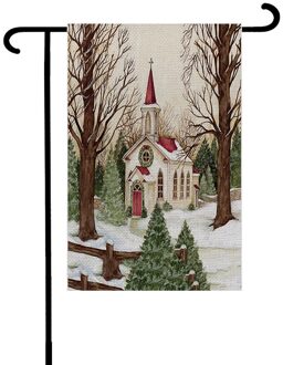30X45cm Amerikaanse Tuin Kerst Vlag Dubbelzijdig Xmas Vrolijk Kerstfeest Binnenplaats Banner Xmas Decoraties Feestartikelen L827