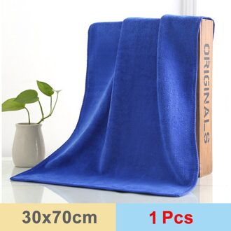 30X70 Cm Auto Wassen Microfiber Handdoek Car Cleaning Drogen Doek Zomen Car Care Doek Detaillering Car Wash Blue paars/Grijs Handdoek blauw 30x70x1pcs