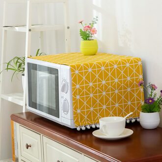 30X90Cm Machine Protector Print Accessoires Katoen Linnen Stofdicht Nordic Met Steekzakken Home Decor Magnetron Deksel B