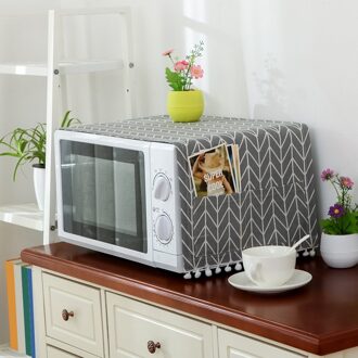 30X90Cm Machine Protector Print Accessoires Katoen Linnen Stofdicht Nordic Met Steekzakken Home Decor Magnetron Deksel