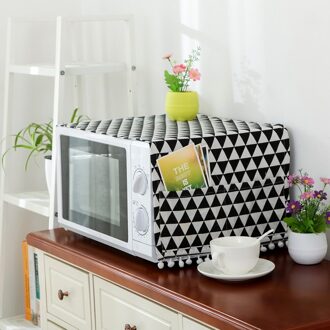 30X90Cm Machine Protector Print Accessoires Katoen Linnen Stofdicht Nordic Met Steekzakken Home Decor Magnetron Deksel