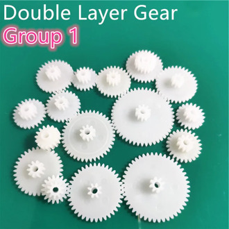 31 kinds of M0.5 Plastic Teeth Double Layer Gears Reduction Gear Group 1 Deck DIY Toy Car Robot Helicopter Parts Dropshipping