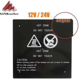 310*310*3.0mm 3D Printer Parts 1PCS black MK3 hotbed latest Aluminum heated bed for Hot-bed Support 12V 310*310*3.0mm 12V/24V