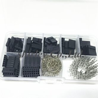 310 pcs/EEN Set Dupont Wire Jumper Pin Header Connector Behuizing Kit Mannelijke Crimp Pins + Vrouwelijke Pin Connector terminal Toonhoogte Met Doos
