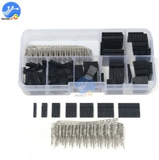 310 Stks/set 2.54 Mm Dupont Wire Jumper Lijn Kabel Connector Pcb Hoofd 1/2/3/4/ 5/6/8 Pins Mannelijke Vrouwelijke Met Doos Pack