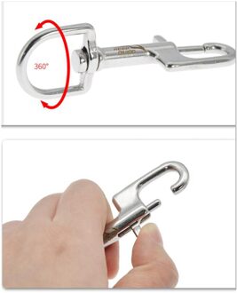 316 Roestvrij Seel Snap Haak Voor Hondenriem Sleutelhanger Marine Duiken Enkele Dubbele Snap Haak 90mm single Ended