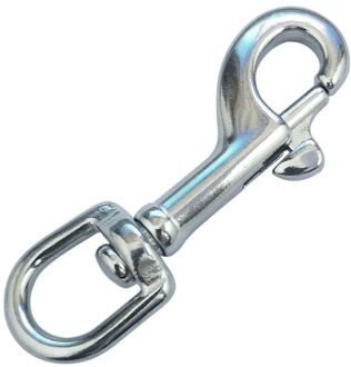 316 Roestvrij Staal 70Mm Swivel Oog Karabijnhaak Dive Single Ended Kogelstangkop Bolt Haak Gesp Hond Clip Gear bolt Snap 5 Stks/partij