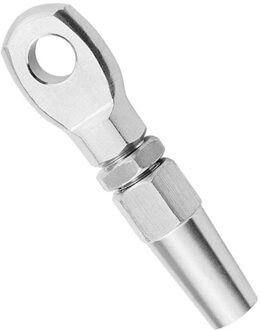 316 Roestvrij Staal Swageless Eye Terminal Draad Kabel Touw Diy Fitting Rigging Geschikt Voor Balkon Gang En Andere Leuningen