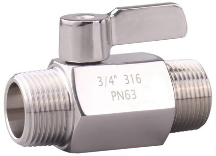 316 Rvs Kogelkraan 3/4 Inch Npt Mannelijke Kleine Mini Kogelkraan Water Flow Regulator Hoofd Regelklep