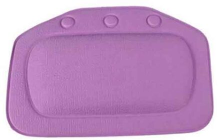 31X21cm Baden Hals Pad Pvc Comfortabele Spa Bad Kussen Bad Badkamer Nek Hoofdsteun Pad Zuig Antislip Omgeving Pad paars
