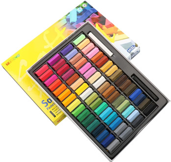 32/48/64 Colors Easy Use Soft Chalk Pastel Powder Brush Makeup Hair Coloring Crayons MPS Series Short Pastel Painting Chalk Set