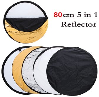 32 "80 cm 5 in 1 Portable Inklapbare Licht Ronde Fotografie/Foto Reflector voor Studio Multi foto Disc