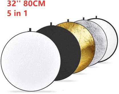 32 "80Cm 5 In 1 Ronde Fotografie Reflector Licht Reflectoren Draagbare Opvouwbare Reflector Voor Studio Multi Photo Disc diffuers