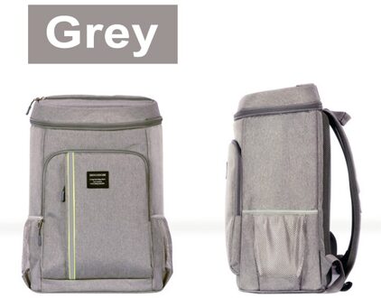 32.8L/18L Grote Capaciteit Geïsoleerde Cooling Rugzak Lekvrij Voedsel Fruit Verse Outdoor Lunch Voor Picknick Campping Bbq Kantoor 32.8L grijs