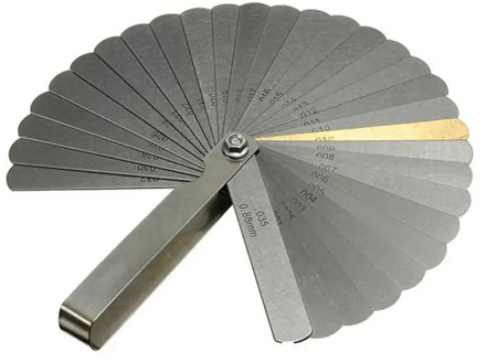 32 Blades Combination Feeler Gauge Stainless Steel Removable Metric Imperial 0.04-0.88mm Thickness Measuring Instruments