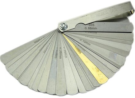 32 Blades Klep Voelermaat Metric Gap Filler 0.04-0.88Mm Dikte Gauge Metric Voelermaat 89A32 Voor Meting tool