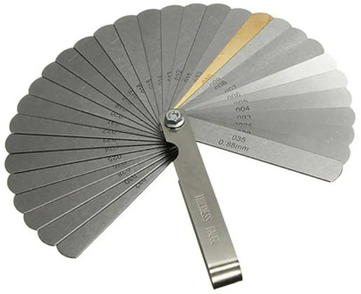 32 Blades Range Finder Feeler Gauge Valve Teaching Feeler Combination Feeler Gauge Metric Imperial Gapped Filler Measure