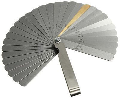 32 Blades Voelermaat Metric Gap Filler 0.04-0.88Mm Dikte Gage Tool Voor Motorfiets Ventiel Meting Auto Inspectie gereedschap