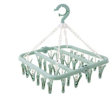 32 Indoor Sokken Droogrek Clips Plastic Opvouwbare Kleerhanger Droger Winddicht Sokken Ondergoed Rek Kinderen Ruimtebesparend GN