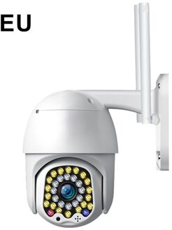 32 Lichten Geluid En Licht Alarm Automatische Tracking Draadloze Wifi Camera Hoge Definitie Ptz Outdoor Dual Lichtbron EU