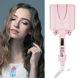 32 Mm Automatische Perm Spalk Keramische Krulspeldhaar Triple Barrel Diepe Golf Haar Krultang Wand Hair Waver Crimper Tang styler