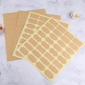 32 Pcs Handgemaakte Sticker Vintage Blanco Kraft Label Sticker Diy Hand Gemaakt Voor Cake Bakken Afdichting Sticker