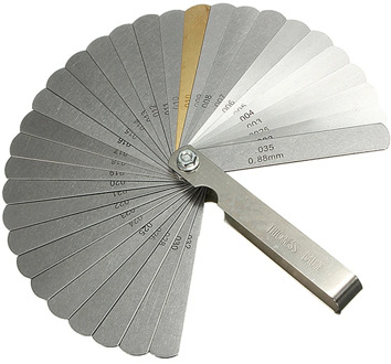 32 set distance gauge feeler gauge valve teaching feeler gauge 0.04-0.88 mm gap dimension