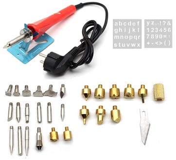 32 stks Soldeerbout Carving Pyrography Tool Hout Werken Brandende Woodburning Pen Lassen Tips Tool Voor DIY Hobby 220 V 30 W