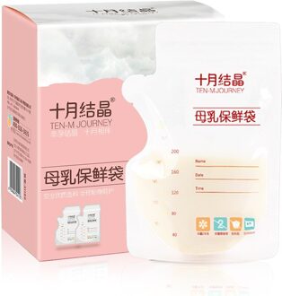 32 Stuks 200Ml Melk Vriezer Zakken Moeder Melk Babyvoeding Opslag Handig Borst Veilig Voeden Voeden Wegwerp Labels