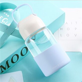 320 ML Leuke Waterfles Milieuvriendelijke Waterfles Met Siliconen Case Draagbare Glas Water Met Touw Meisjesachtig Kleur