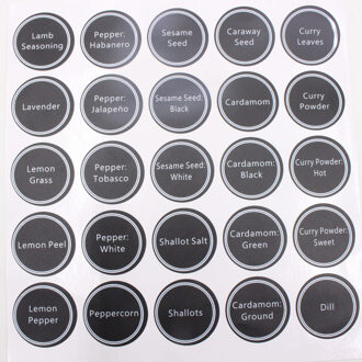 320 + Gedrukt Kruidkruik En Pantry Label Set Krijtbord Ronde Stickers Etiketten Label Wijn Fles Kruiden Fles Sticker 32