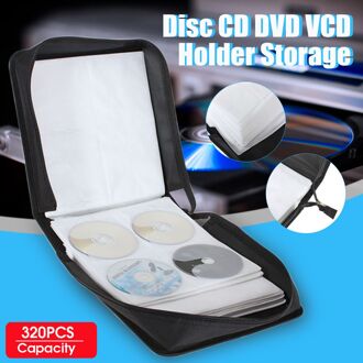 320 Stuks Cd Dvd Dics Media Storage Cover Draagbare Carry Sleeve Hard Bag Case Wallet Holder Box W/rits Mouwen Universele