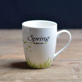 320ML Keramische eenvoudige landelijke wind mok bone china huishoudelijke water cup keramische cup melk cup kopje koffie reizen mok mokken X004