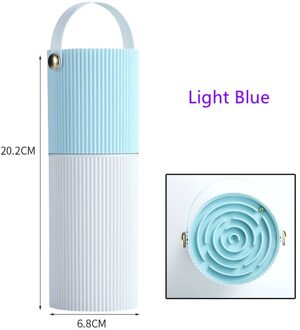 320Ml Korte Glas Water Fles Voor Vrouwen Outdoor Draagbare Studenten Meisje Drink Fles Met Isolatie Shell Sport Fles Water licht blauw