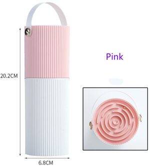 320Ml Korte Glas Water Fles Voor Vrouwen Outdoor Draagbare Studenten Meisje Drink Fles Met Isolatie Shell Sport Fles Water roze