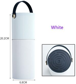 320Ml Korte Glas Water Fles Voor Vrouwen Outdoor Draagbare Studenten Meisje Drink Fles Met Isolatie Shell Sport Fles Water wit