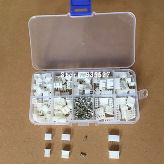 320pcs/lot 60Sets/box kit 2.54mm XH2.54 2p 3p 4 pin Connector plug + straight needle + terminal socket Header wire Adaptor Y A S