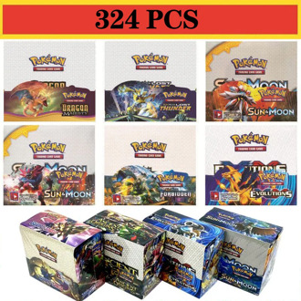 324PCS/Box Pokemons Cards Sun & Moon Lost Thunder English Trading Card Game Evolutions Booster Box Collectible Kids Toys Gift