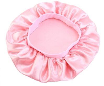 32Cm Passen Effen Satijn Motorkap Haar Styling Cap Zijde Lange Haarverzorging Vrouwen Night Slaap Hoed Hoofd Styling Wrap accessoires Roze
