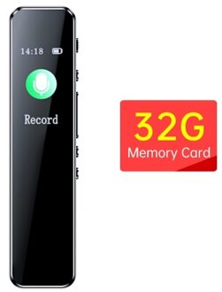 32GB Portable Noise Reduction Voice Recorder with Playback 1536KBPS HD Recording MP3 Player