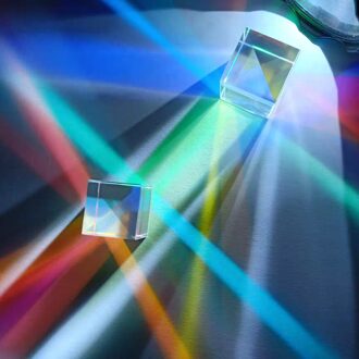 32Mm Grote Kleur Prism Licht Kubus Zes-Zijdige Glas Lens Cube Prism Gebrandschilderd Glas Beam Splitting Prisma optische Instrument