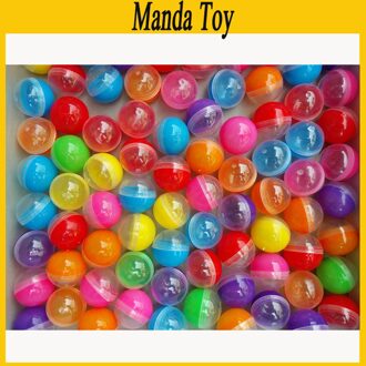 32mm Half Helder Half Gekleurde Plastic Capsule Speelgoed Capsules Voor Vending Lege Plastic Speelgoed Bal 100 stks/partij
