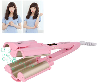 32mm Keramische Drie buis krulspeldhaar Triple Barrel Diepe Golf water rimpel loempia haar krultang Haar Styling tool P42