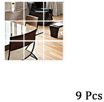 32Pcs 15X15Cm Vierkante Spiegel Tegel Muurstickers Sticker Behang Diy Thuis Voor Slaapkamer Woonkamer Veranda decoratie Home Decor 9stk
