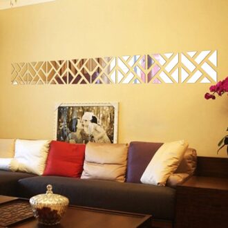 32Pcs 3D Spiegel Acryl Muur Sticker Diy Art Vinyl Decal Home Decor Verwijderbare Woonkamer Slaapkamer Thuis Decoration31