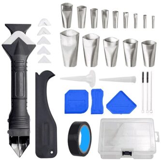 32Pcs Caulking Tool Kit, Sealant Afwerking Tool Grout Schraper, Hergebruik En Vervangen Pads, gereedschap Voor Keuken Badkamer