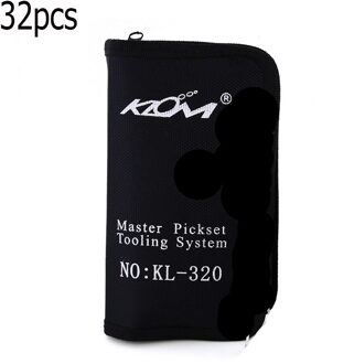 32Pcs Klom Slotenmaker Gereedschap Met Transparante Praktijk Lock, Groen Handvat, Slotenmaker Leverancier Pick Set Tools