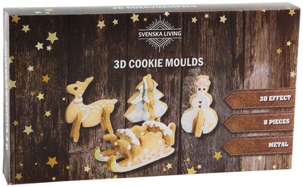 32x stuks kerst thema koekvormpjes/uitsteek vormpjes