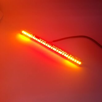 33 Smd 0.09Wled Geïntegreerde Motorfiets Licht Strip Kentekenverlichting Tail Remlicht Richtingaanwijzer Lamp Rood/geel