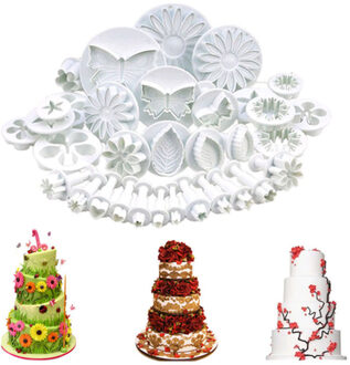 33 Stks/set Fondant Plunger Cutters Volledige Set Mal Voor Bakken Plunger Cutter Voor Suiker Ambachten Cake Diverse Stijl Decorating Gereedschap